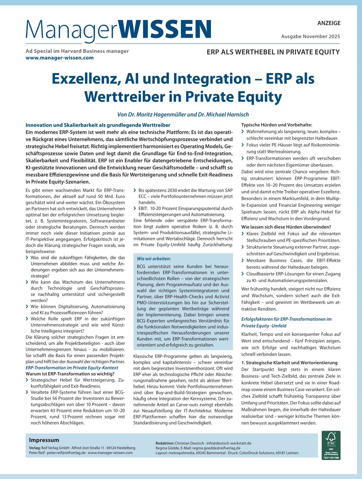 ERP als Werthebel in Private Equity