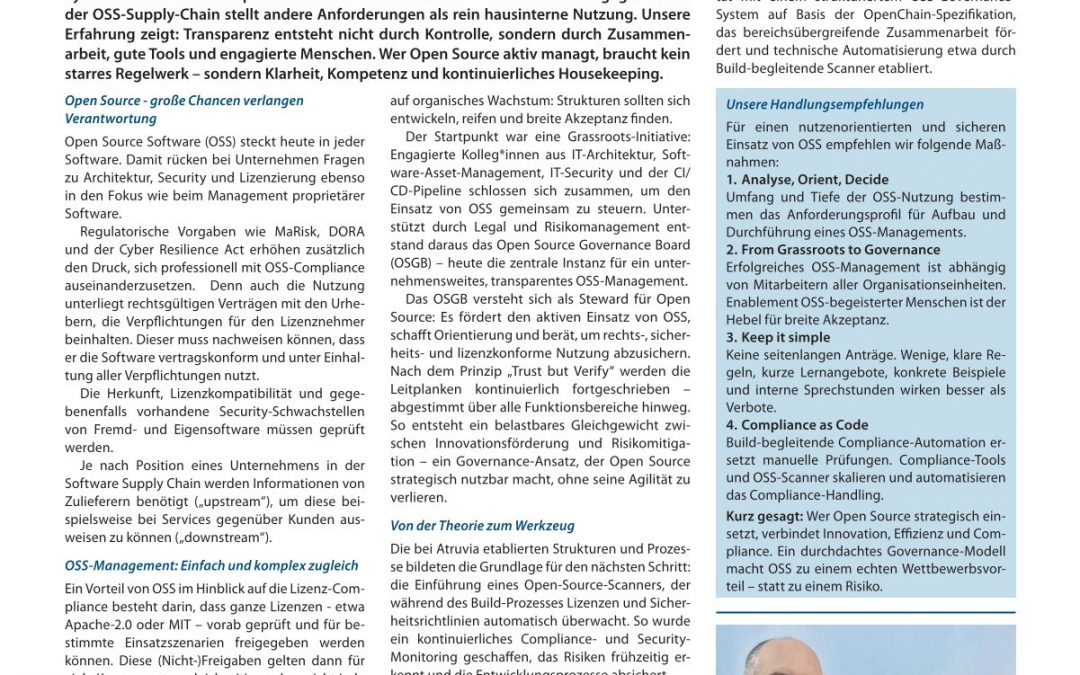 Compliance im Open-Source- Umfeld mit Community-Spirit  sichern