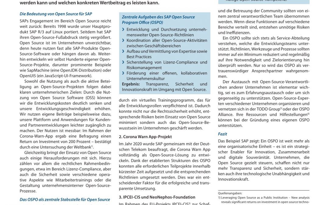 Das Open Source Program Office  als Strategievorteil