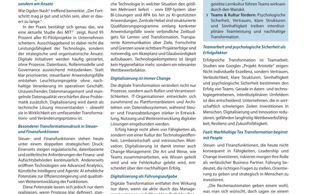 People & Change: Erfolgsfaktor der Digitalisierung