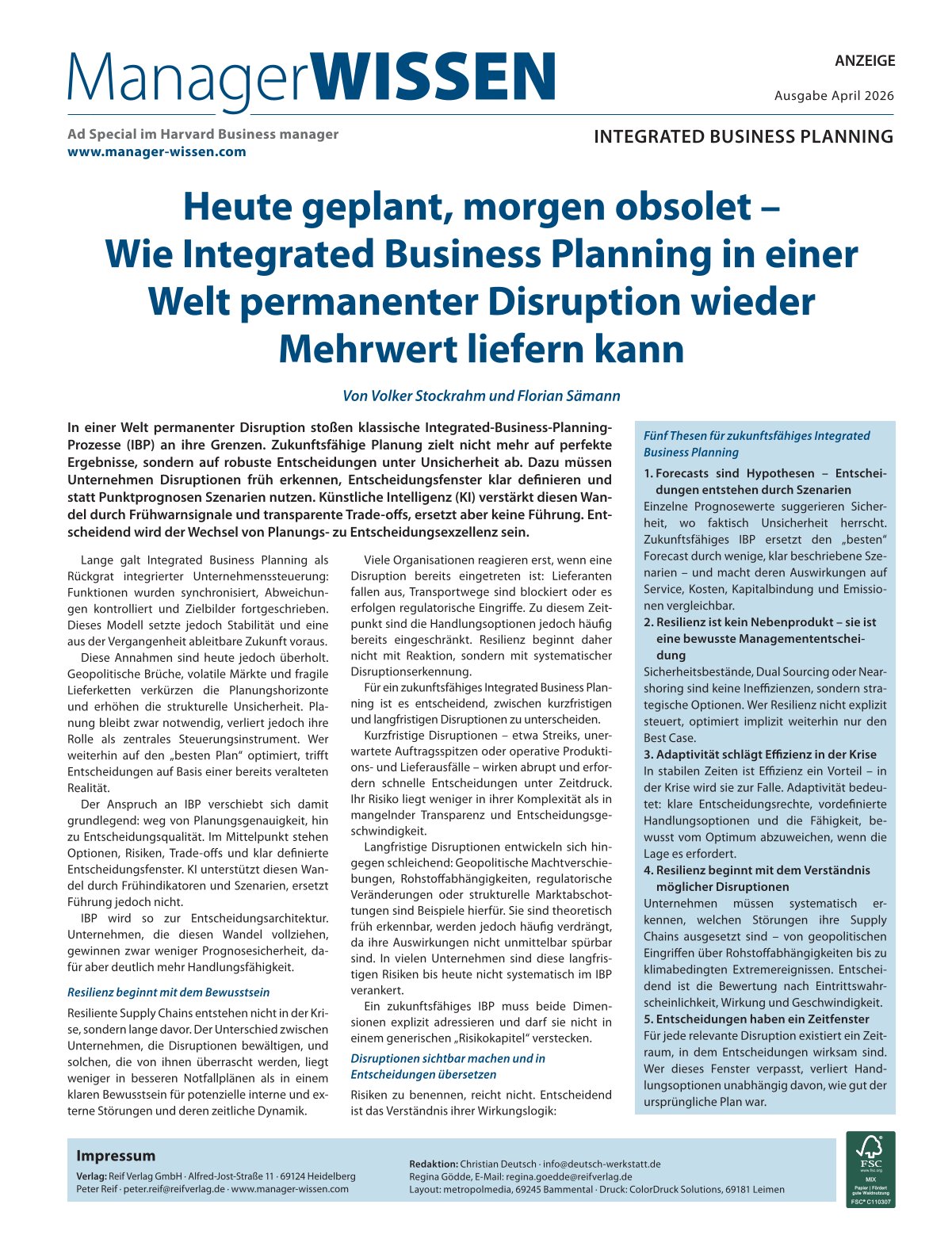 Integrated Business Planning