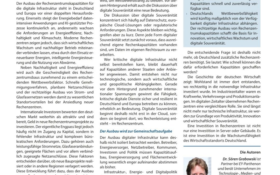 Ohne Rechenzentren kein Wachstum