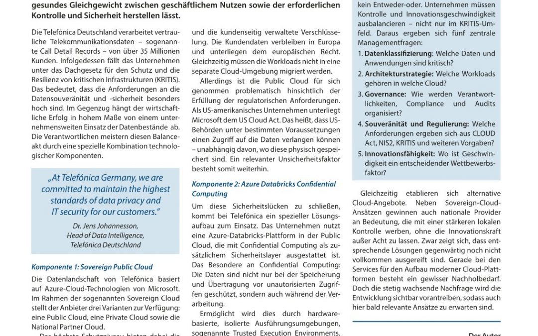 Telefónica: Innovationskraft und Datensouveränität im Einklang